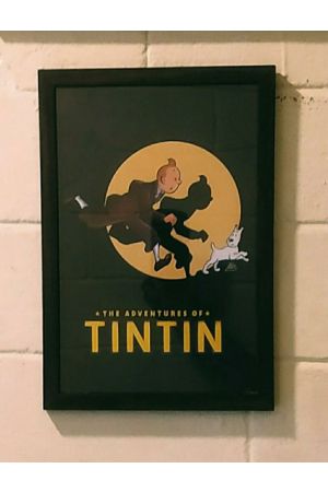 Framed Tintin FanArt : Tintin & Snowy (12" X 9")