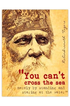 Fridge Magnet: Rabindranath: You can't Cross the sea